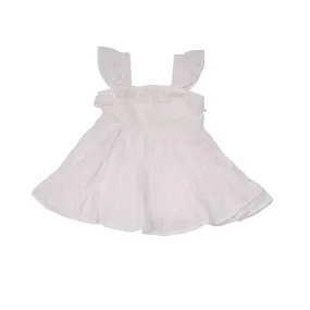 Angel Dear Eyelet White 3 Tiered Ruffle Sundress