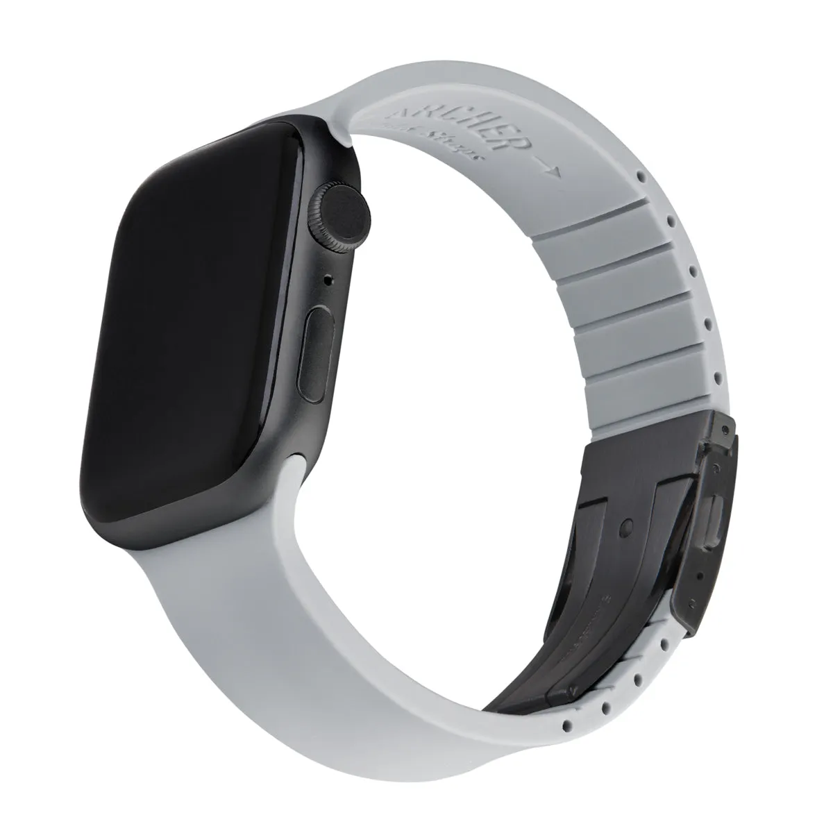 Apple Watch Custom Fit Silicone Watch Band - Platinum Gray/Gray