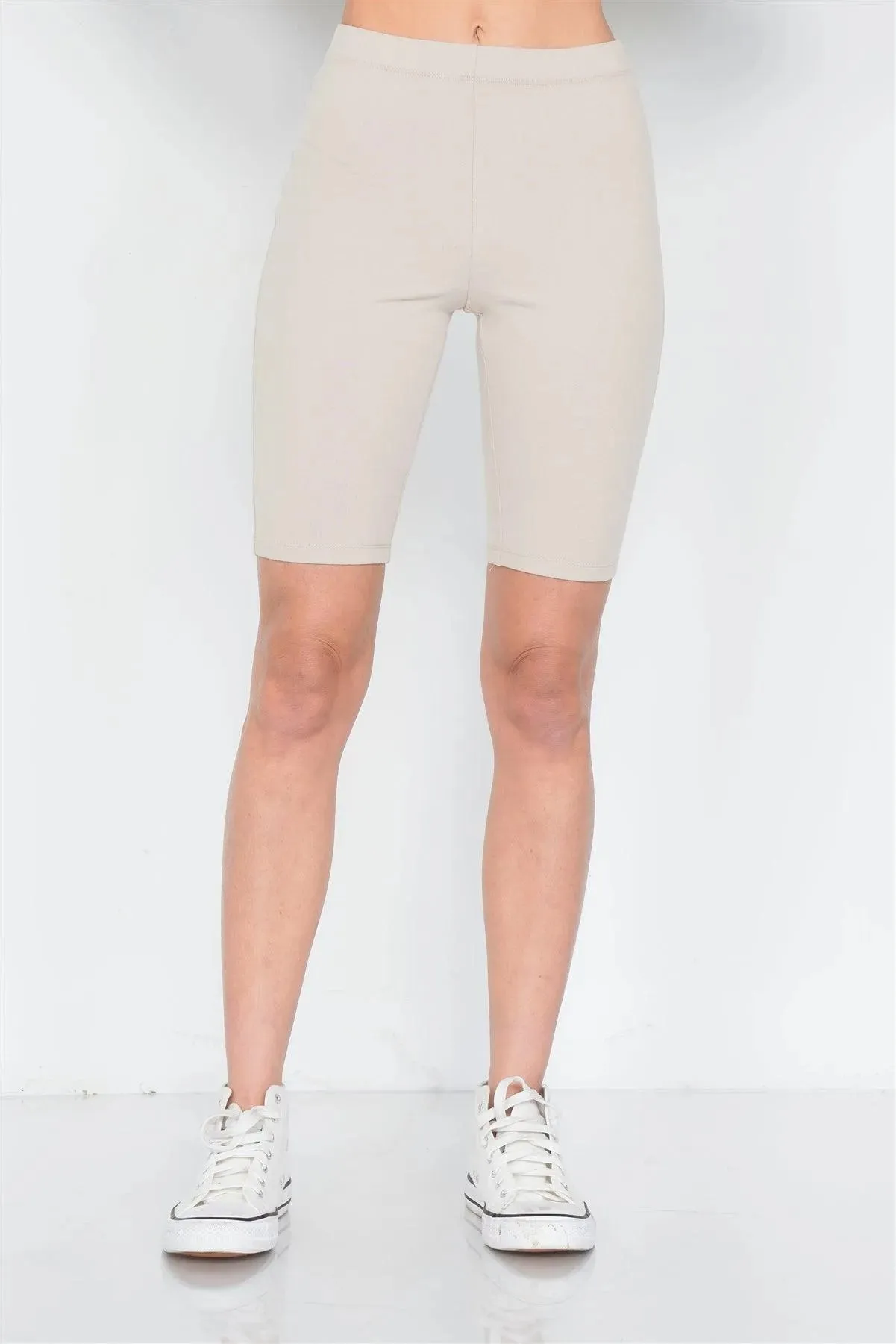 Bone Stretchy Athletic Biker Shorts