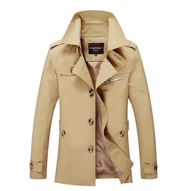 Brand New Men's Casual Trench Coat Wind