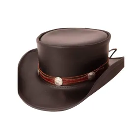 Buffalo Nickle Style Leather Top Hat