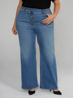 Fashion To Figure - High Rise Wide Leg Button Fly Jeans