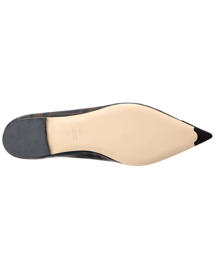 FENDI Colibri FF Mesh & Leather Flat