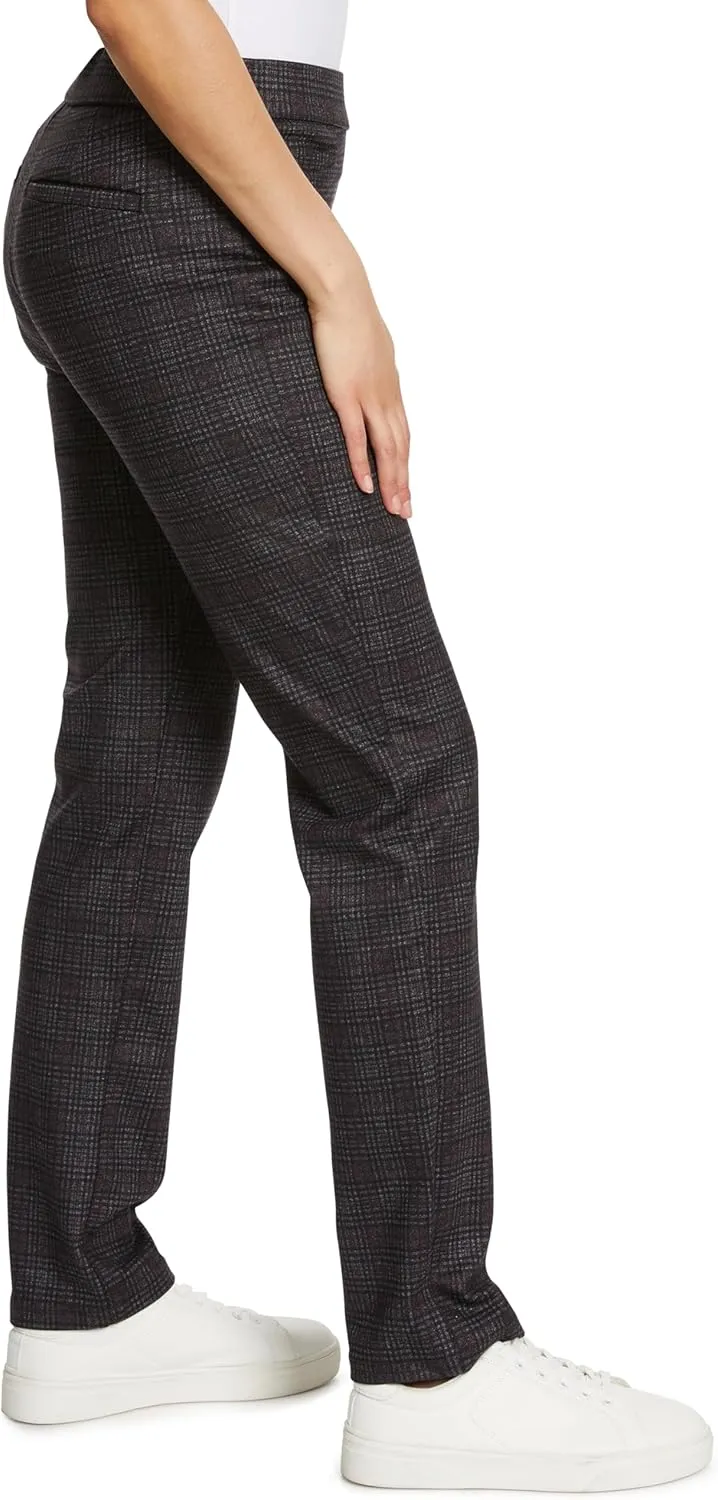 Gloria Vanderbilt Women's Pull on Trouser 4 Pocket Mid Rise Straight Leg Pant Standard