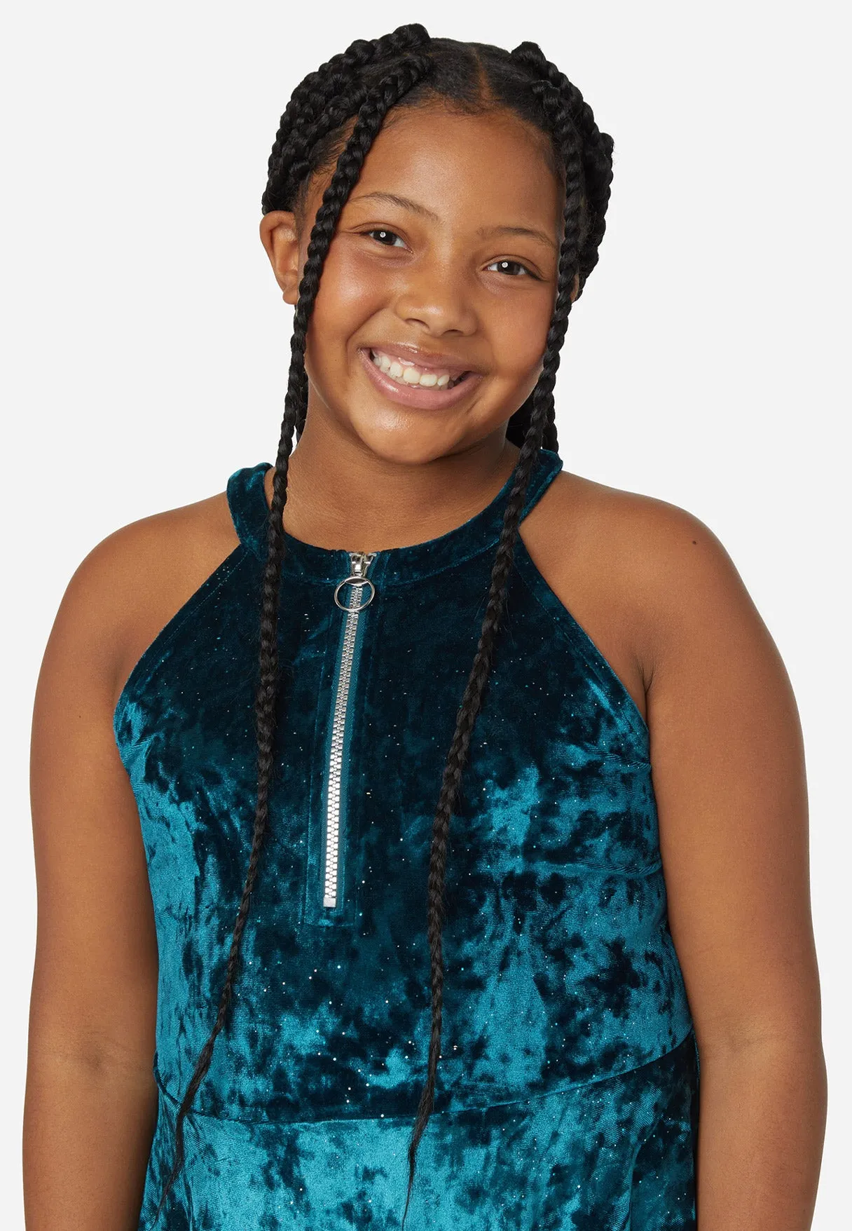 Halter Dress with Front Zip