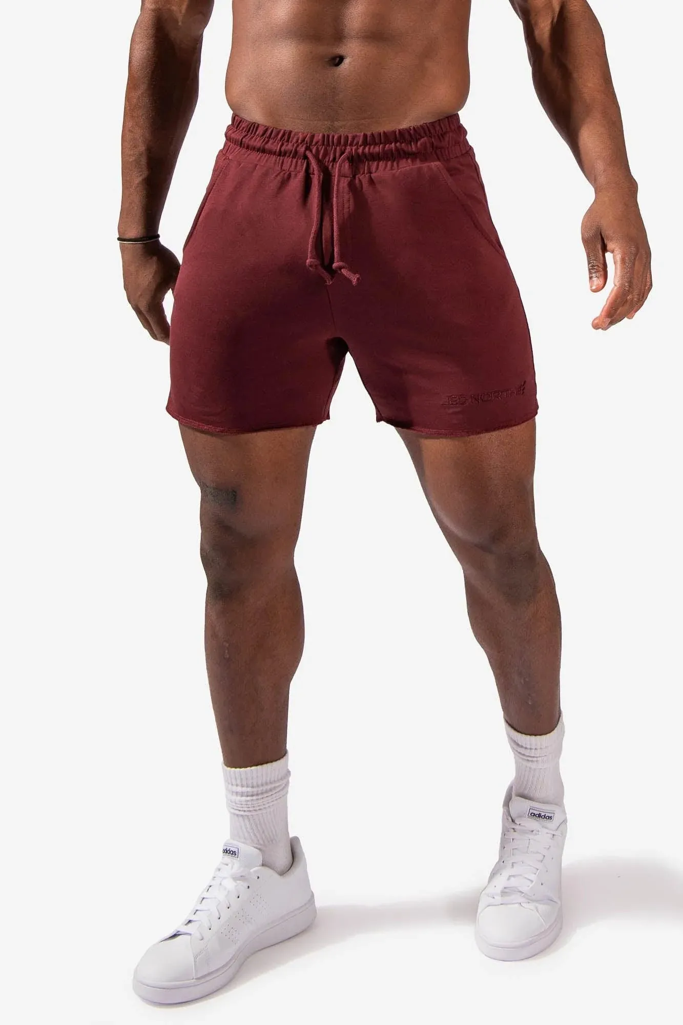 Jed North Motion 5" sweat short maroon