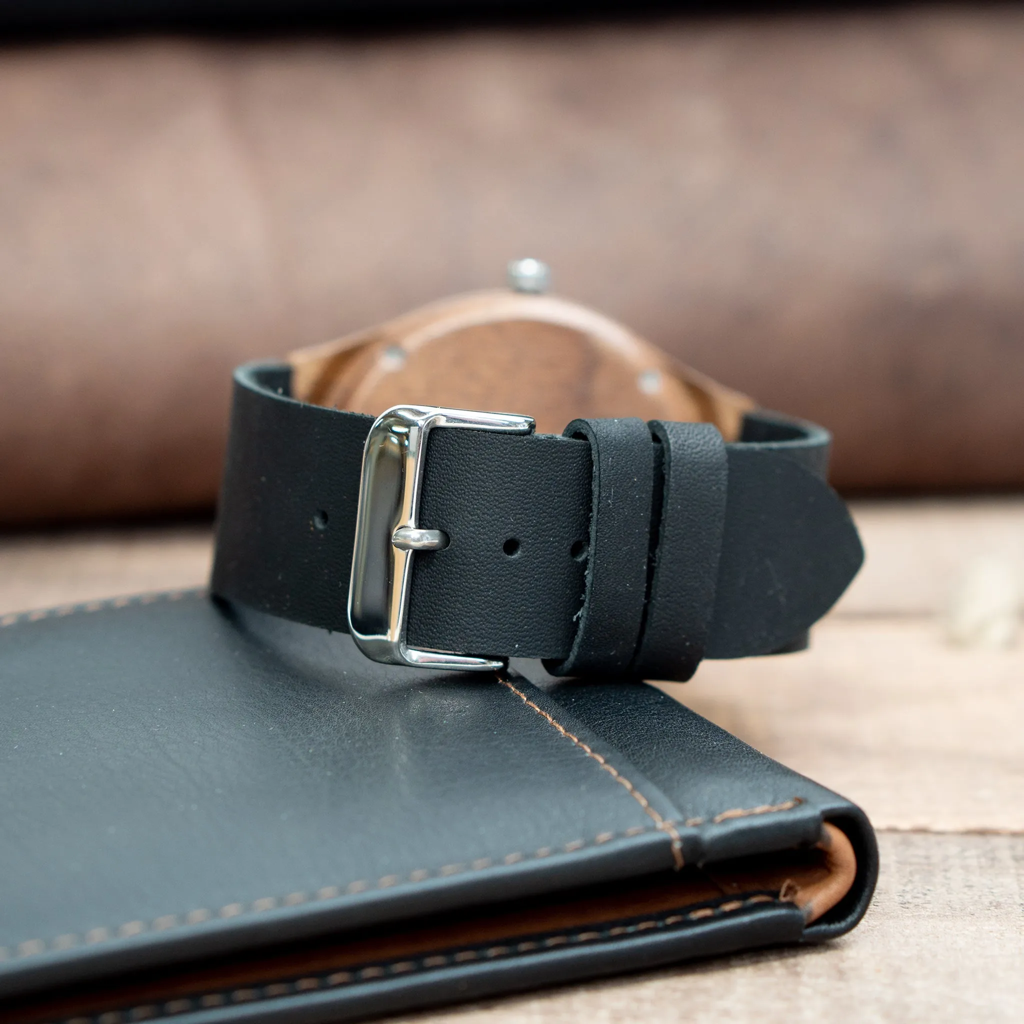 Leather Wood Watch | Falcon