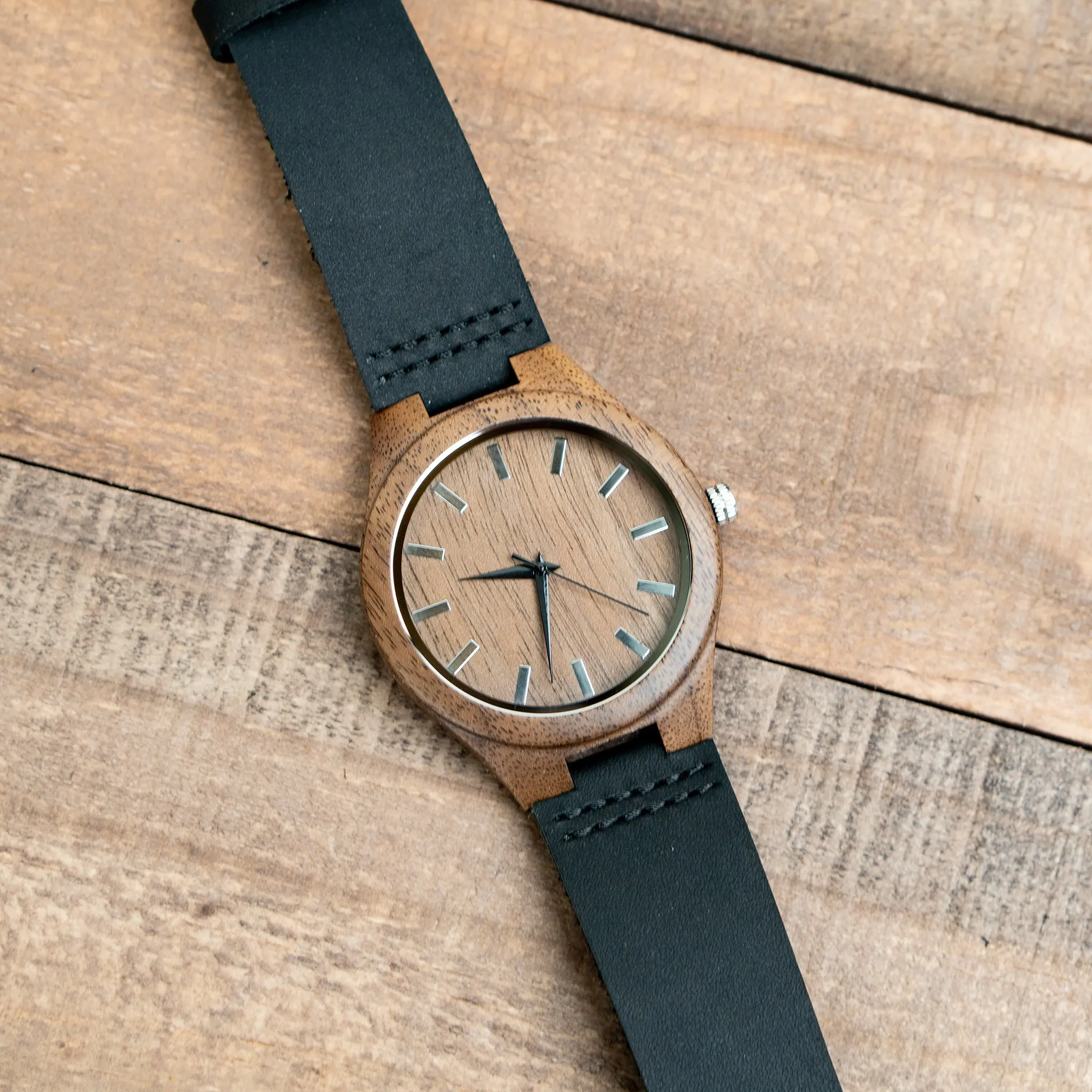 Leather Wood Watch | Falcon