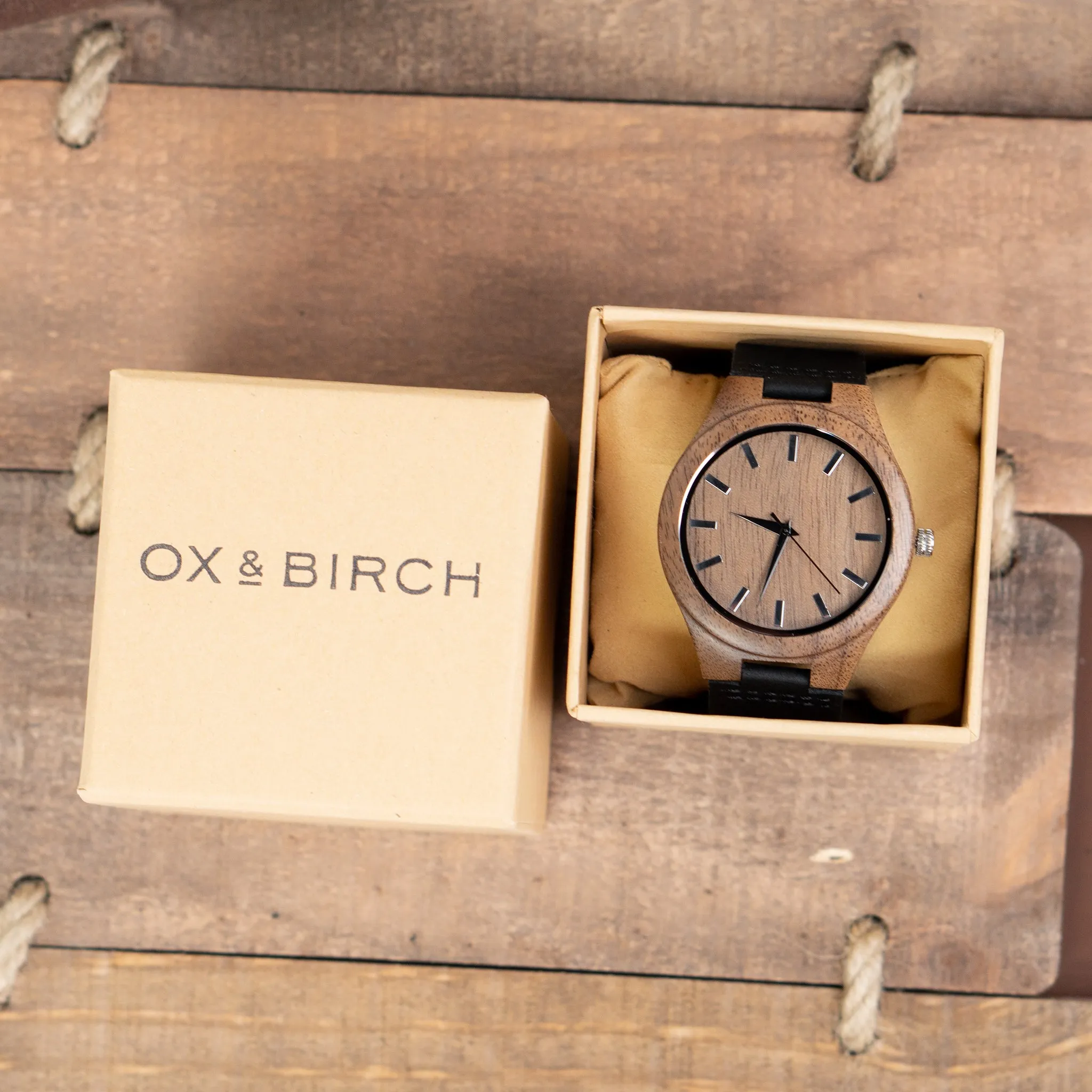 Leather Wood Watch | Falcon