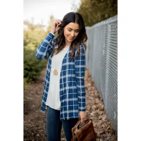 Light Weight Plaid Cardigan