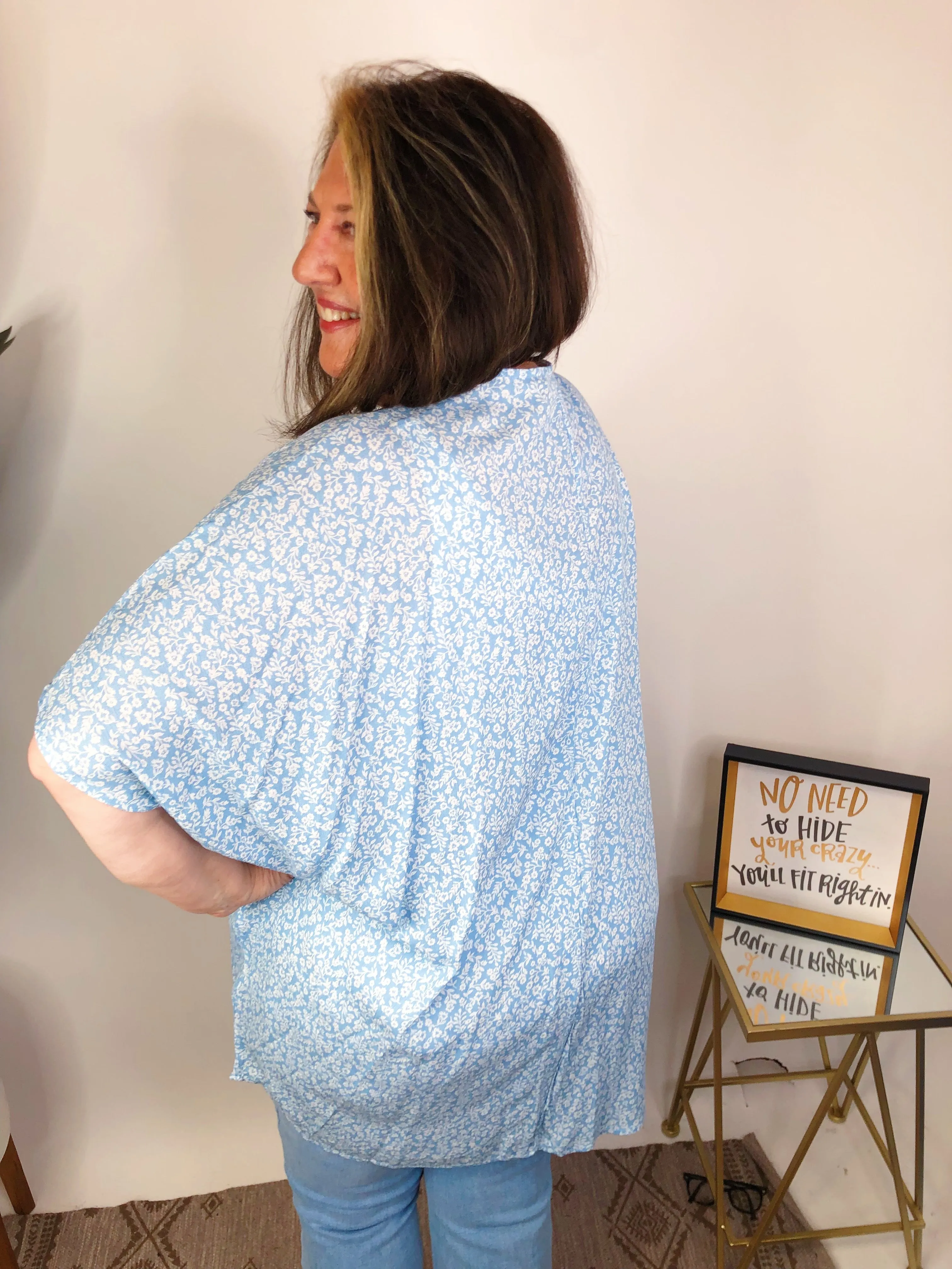 #M611 Feel It Cardigan (Light Blue)