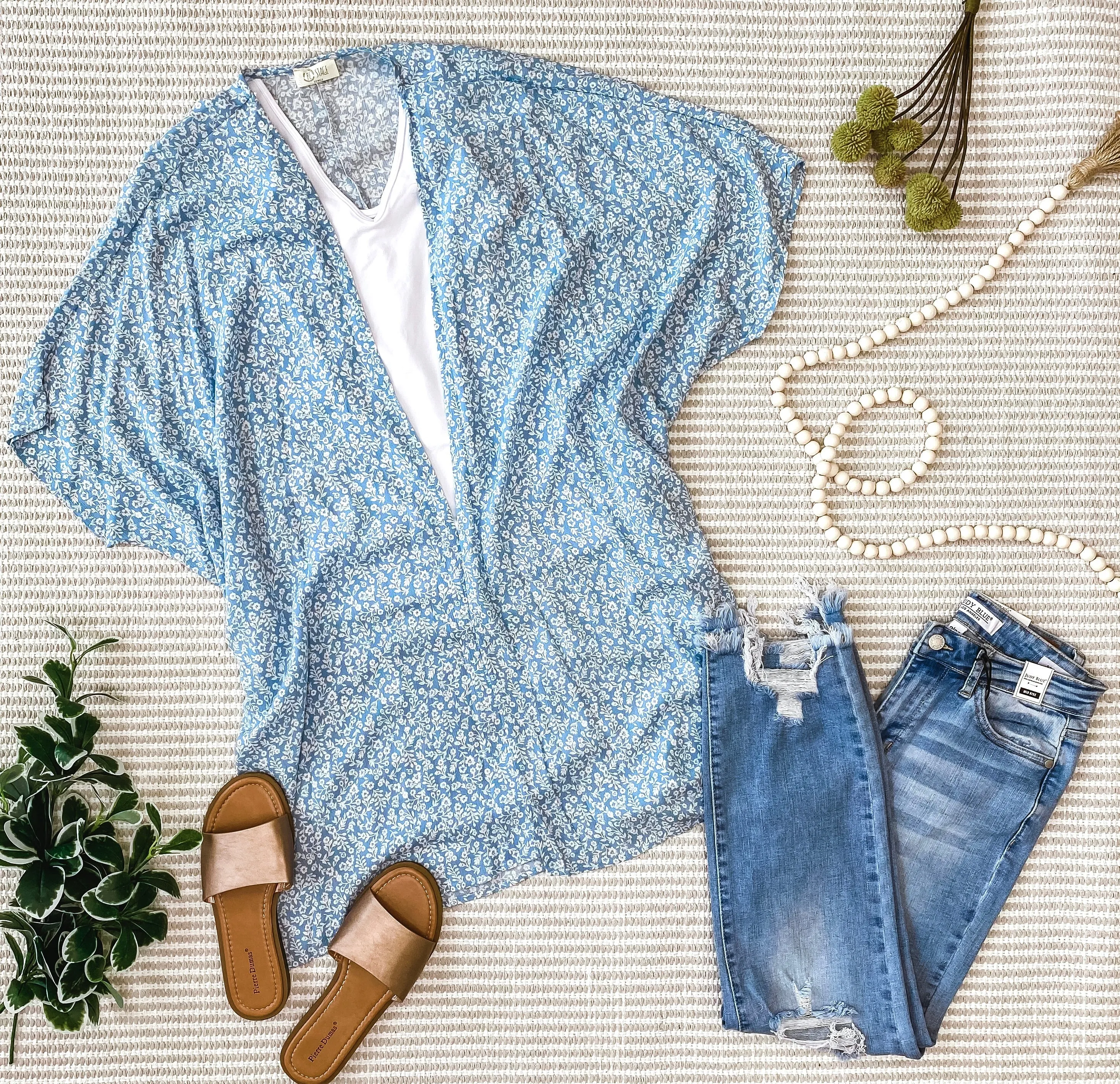 #M611 Feel It Cardigan (Light Blue)