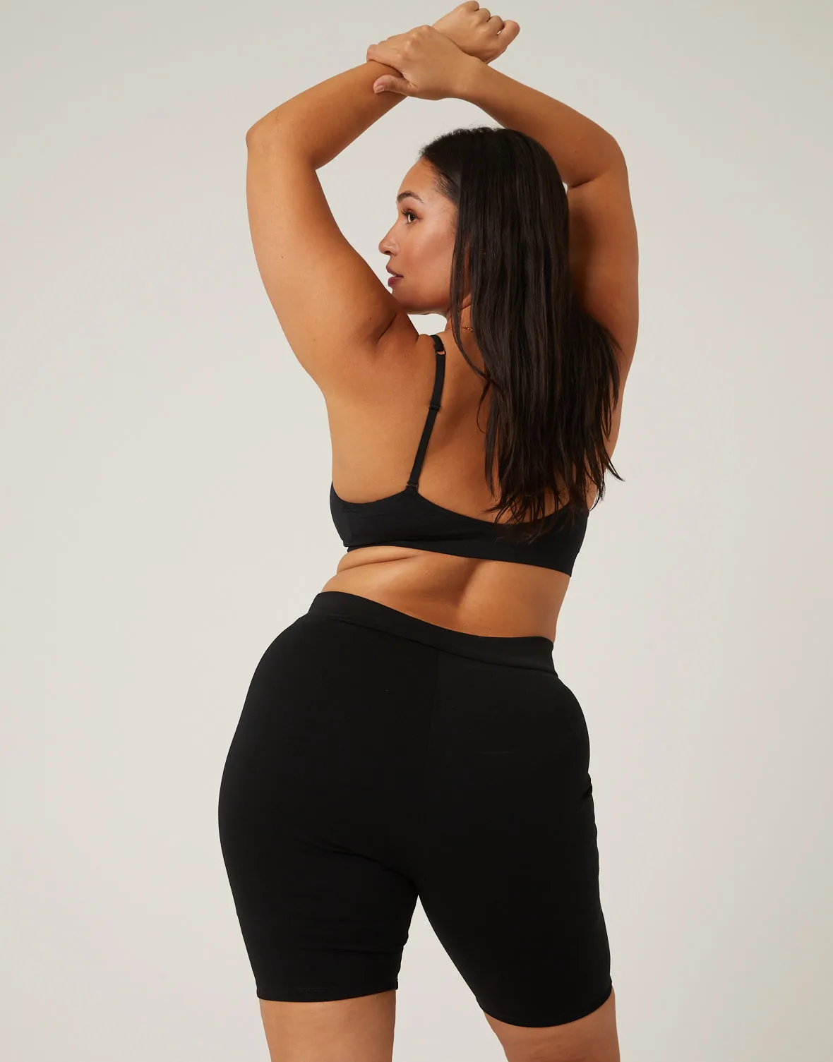 Plus Size Stretchy Bike Shorts