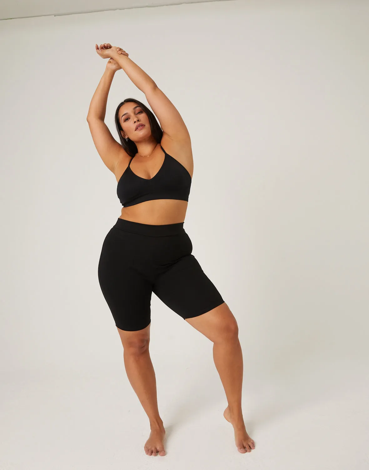 Plus Size Stretchy Bike Shorts