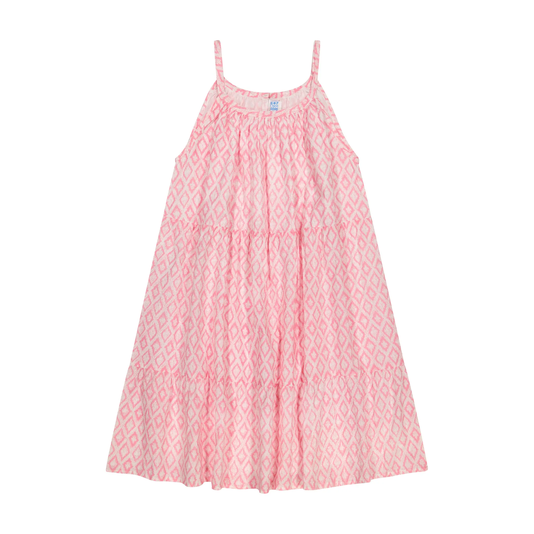 Sabine Women's Swing Sundress in Soft Pink Ikat