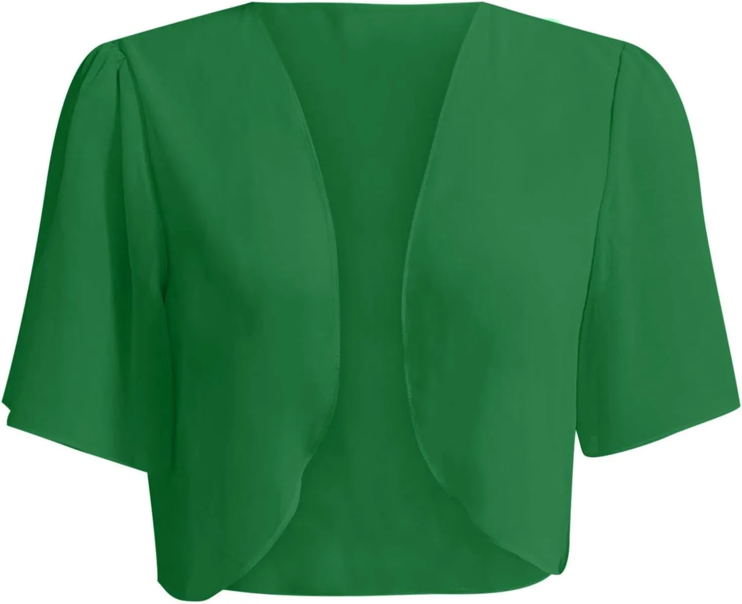Short Sleeve Cardigans for Women Chiffon Cropped Bolero Sheer Shrugs Light Weight Beach Cover Up Casual Blouse Tops