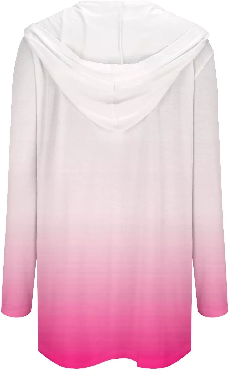 Womens Cardigans 2024 Summer Lightweight Long Sleeve with Pockets Plus Size Casual Loose Thin Open Front Cardigan