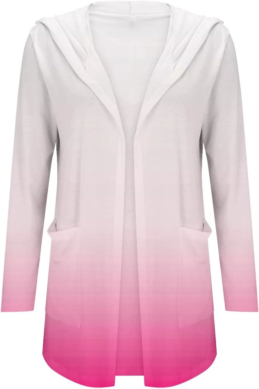 Womens Cardigans 2024 Summer Lightweight Long Sleeve with Pockets Plus Size Casual Loose Thin Open Front Cardigan