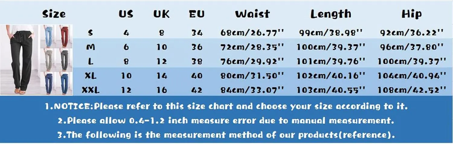 Womens Straight Leg Linen Pants 2025 Trendy Elastic High Waist Yoga Pants Sweatpants Comfy Loose Casual Beach Pants
