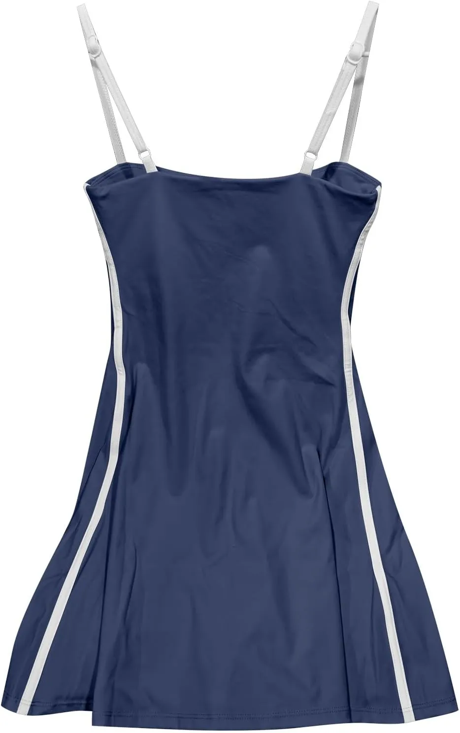 Womens Tennis Sleeveless Mini Dress Stretch Built in Bra Square Neck Fashion Comfy Workout Athletic Golf Dress