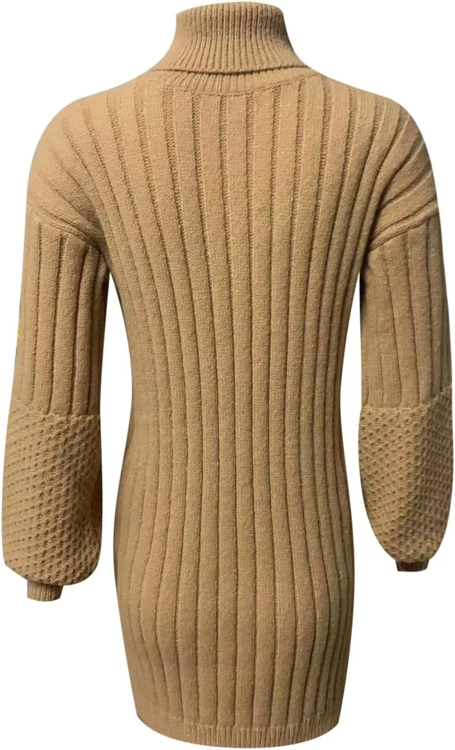 Womens Tunic Sweater Dress Cable Knit Turtleneck Long Sleeve Sweatshirt Dress Petite Light Mini Dresses Fall Winter Jumper