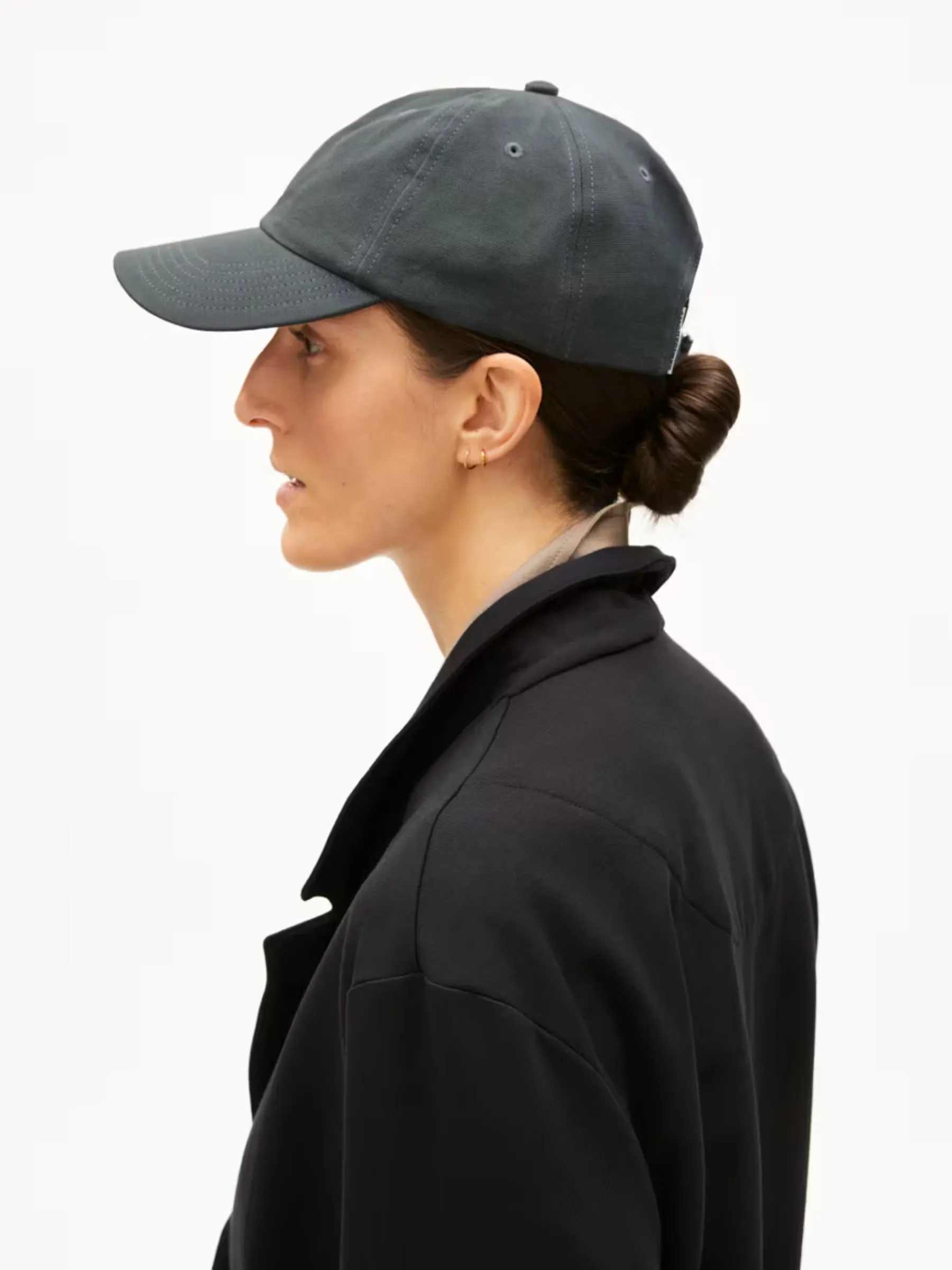 Yenaas Bold Denim Cap dark Grey  | Armedangels