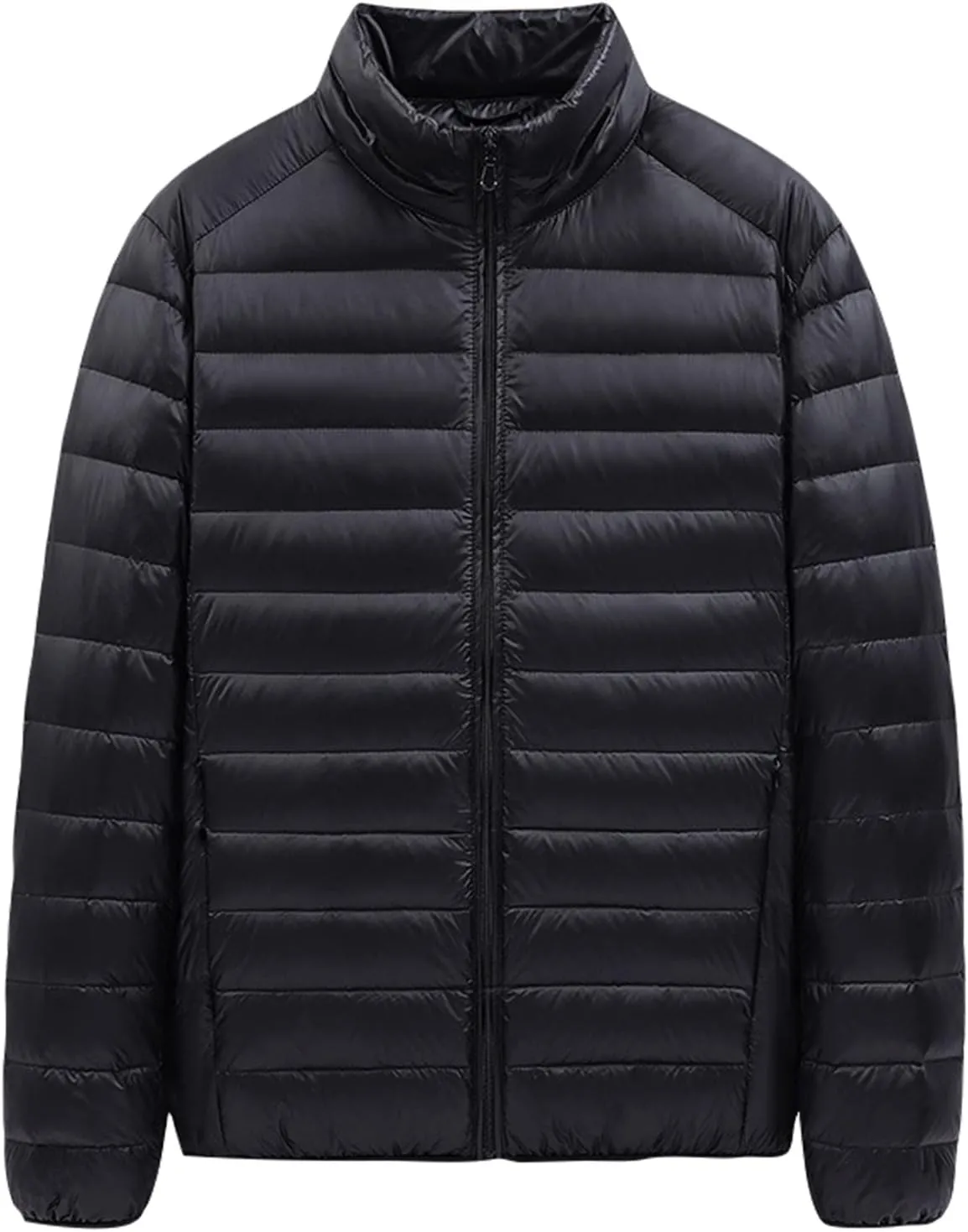 Ymosrh Mens Jackets Down Cotton Jacket Light and Thin Stand Collar Loose Large Casual Jacket